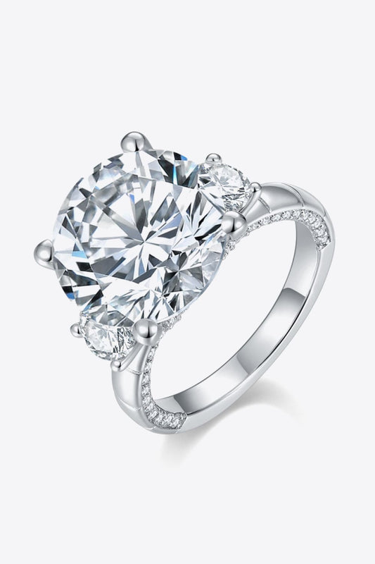 8.6 Carat Moissanite Platinum-Plated Ring - Body By J'ne