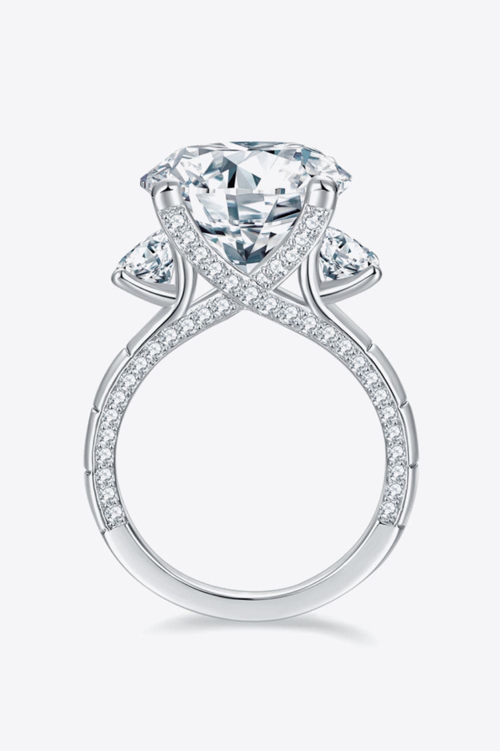 8.6 Carat Moissanite Platinum-Plated Ring - Body By J'ne