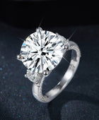 8.6 Carat Moissanite Platinum-Plated Ring - Body By J'ne