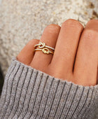 925 Sterling Silver Double-Layered Knot Ring - Body By J'ne