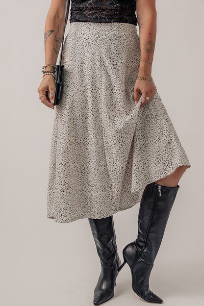 Speckle High Waist Midi Skirt - Body By J'ne