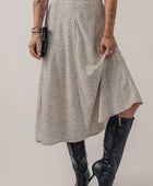 Speckle High Waist Midi Skirt - Body By J'ne