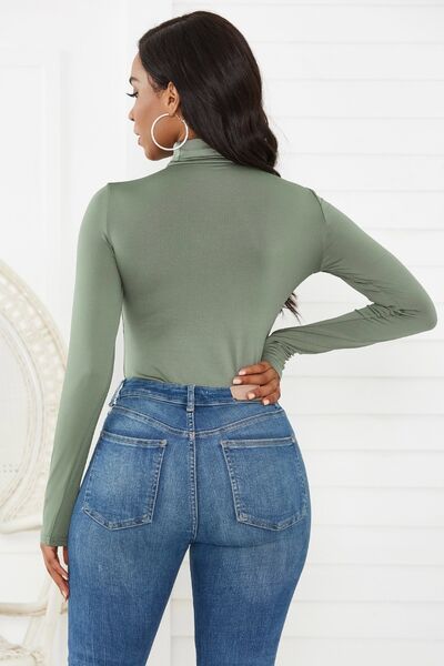 Turtleneck Long Sleeve Bodysuit - Body By J'ne