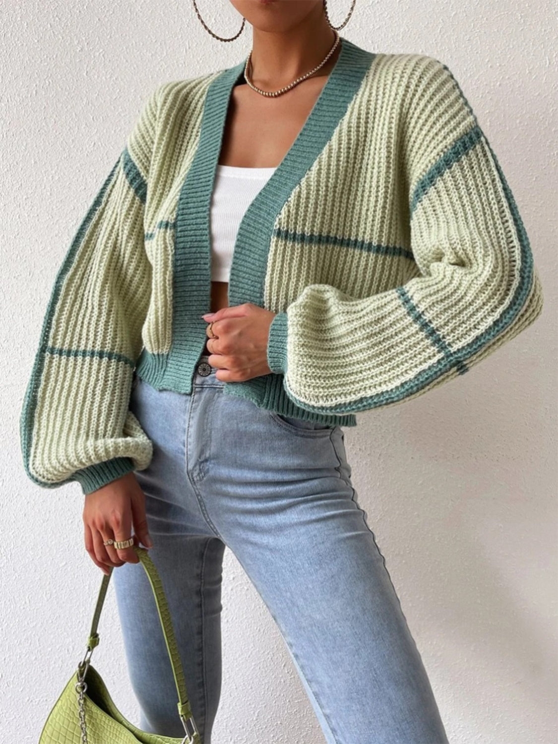 Open Front Dropped Shoulder Cardigan - Body By J'ne