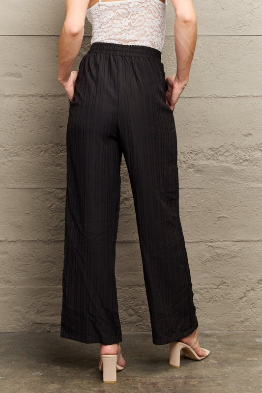 Tie Waist Long Pants - Body By J'ne