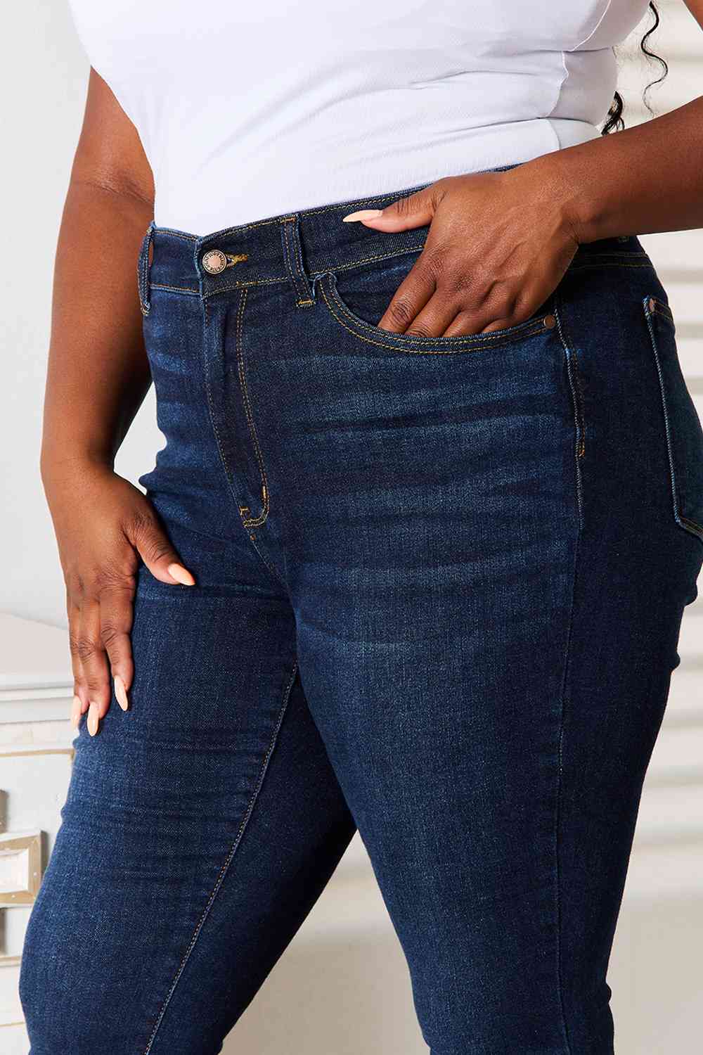 Full Size Skinny Jeans with Pockets - Body By J'ne