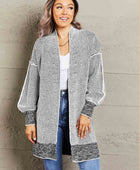 Heathered Open Front Longline Cardigan - Body By J'ne