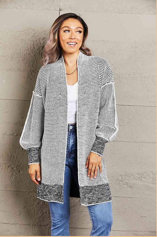 Heathered Open Front Longline Cardigan - Body By J'ne