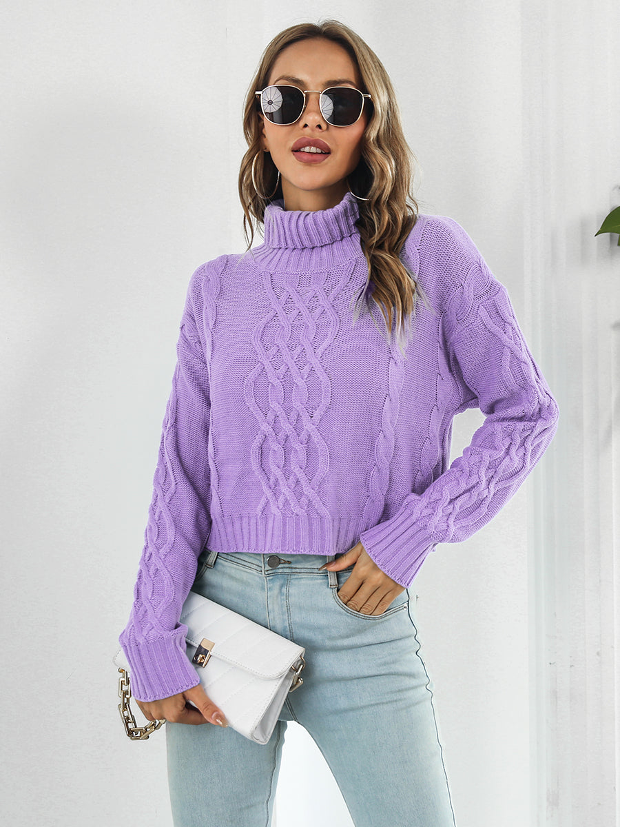 Turtleneck Dropped Shoulder Sweater - Body By J'ne