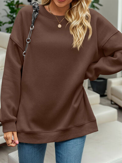 Round Neck Long Sleeve Sweatshirt - Body By J'ne