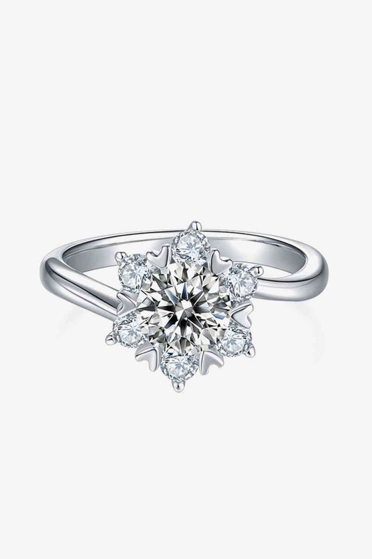 Adored 1 Carat Moissanite 925 Sterling Silver Cluster Ring - Body By J'ne