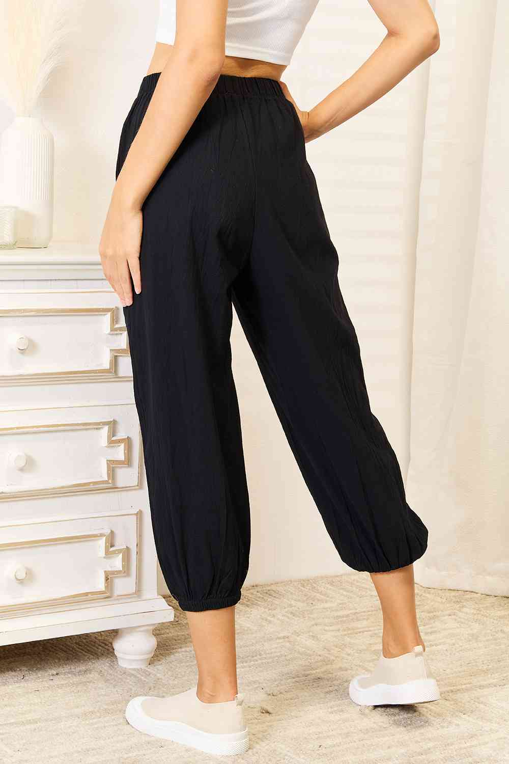 Nikki Decorative Button Cropped Pants - Body By J'ne