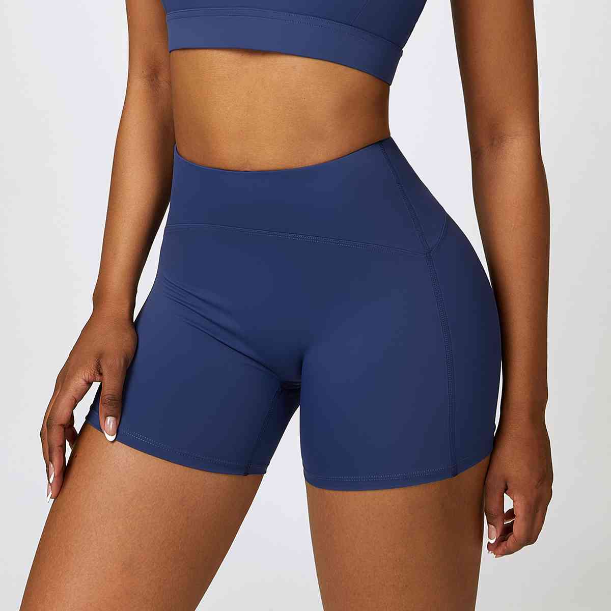 Wide Waistband Slim Fit Sports Shorts - Body By J'ne