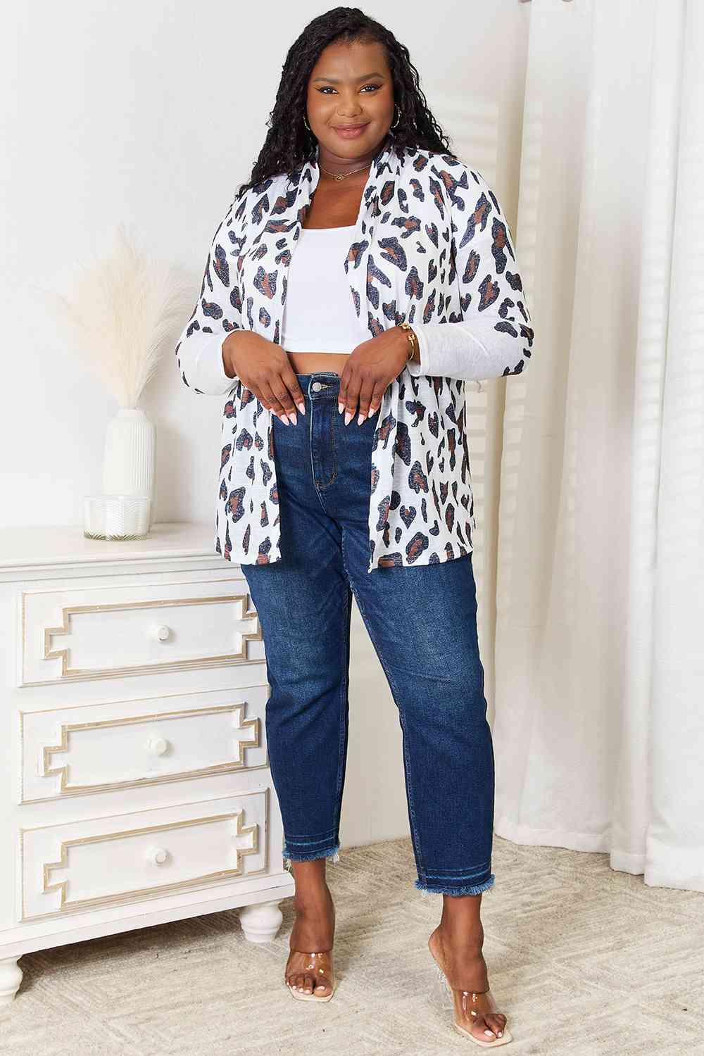 Leopard Long Sleeve Cardigan - Body By J'ne