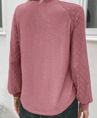 Heathered Round Neck Long Sleeve T-Shirt - Body By J'ne