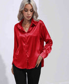 Collared Neck Buttoned Long Sleeve Shirt - Body By J'ne