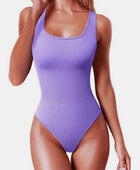 Wide Strap Square Neck Active Bodysuit - Body By J'ne