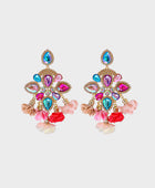 Flower Shape Rhinestone Alloy Dangle Earrings - Body By J'ne