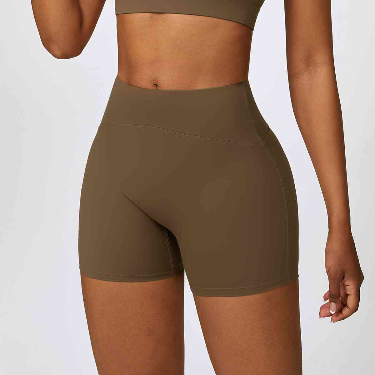 Wide Waistband Slim Fit Sports Shorts - Body By J'ne