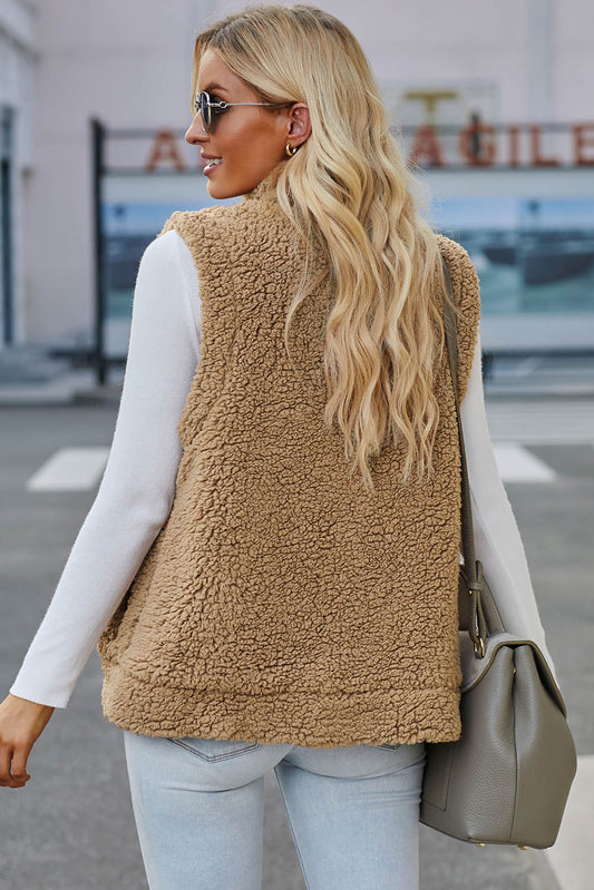 Snap Down Vest with Pockets - Body By J'ne