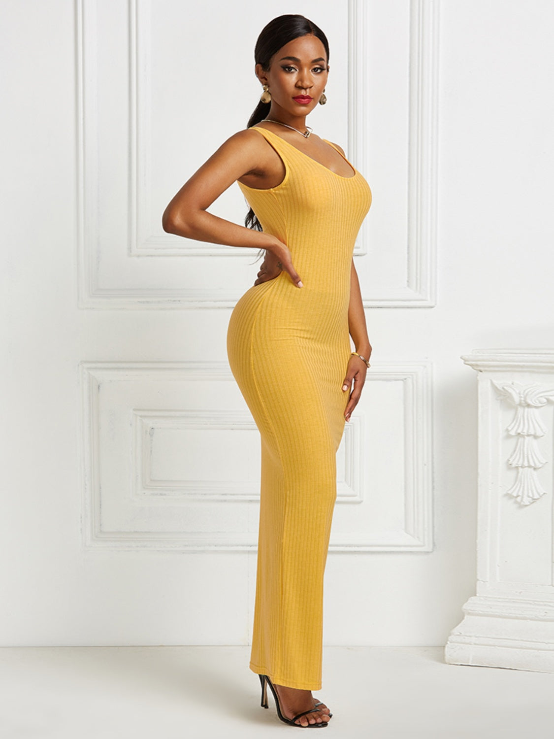 Scoop Neck Wide Strap Maxi Dress - Body By J'ne