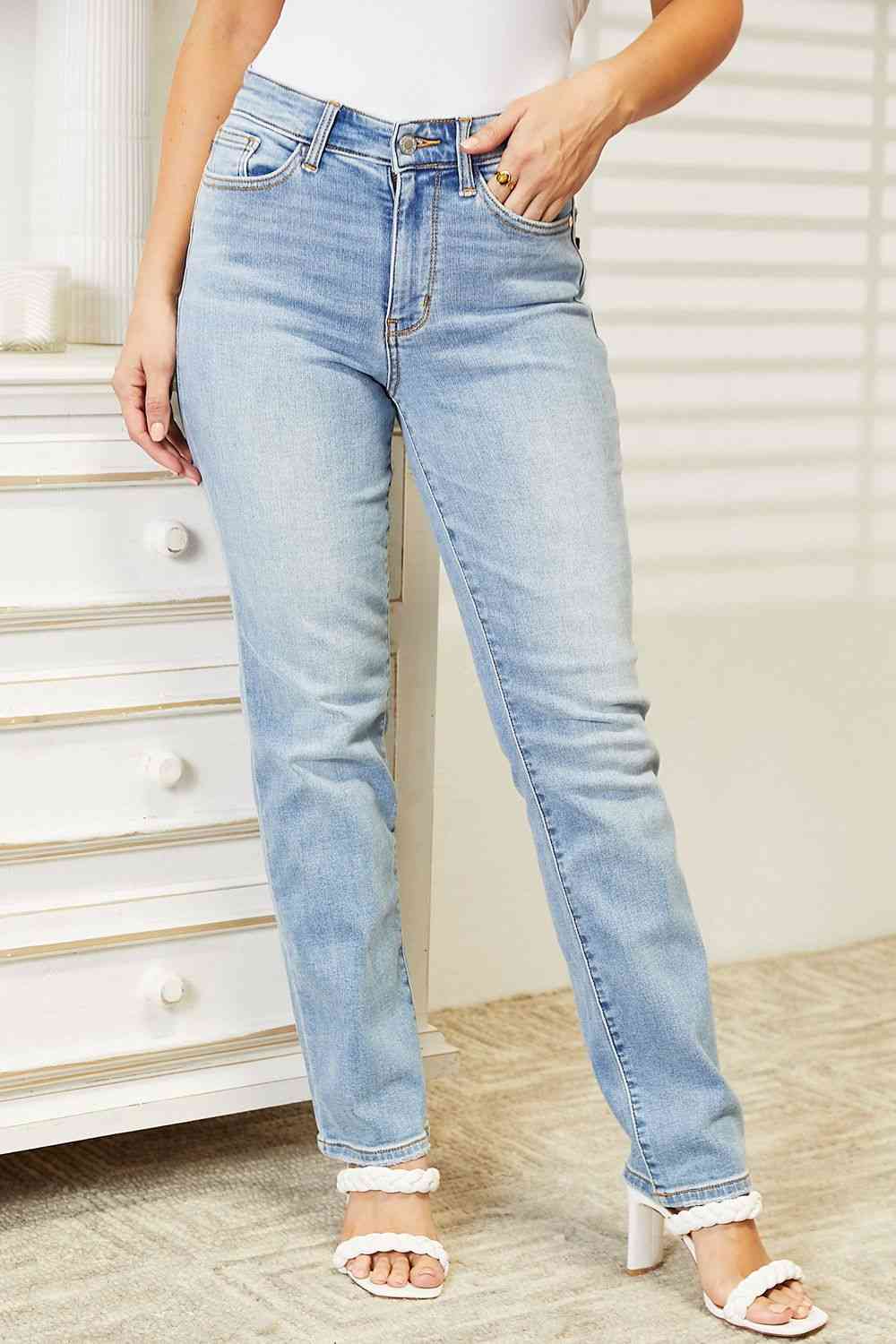 Full Size High Waist Jeans - Body By J'ne