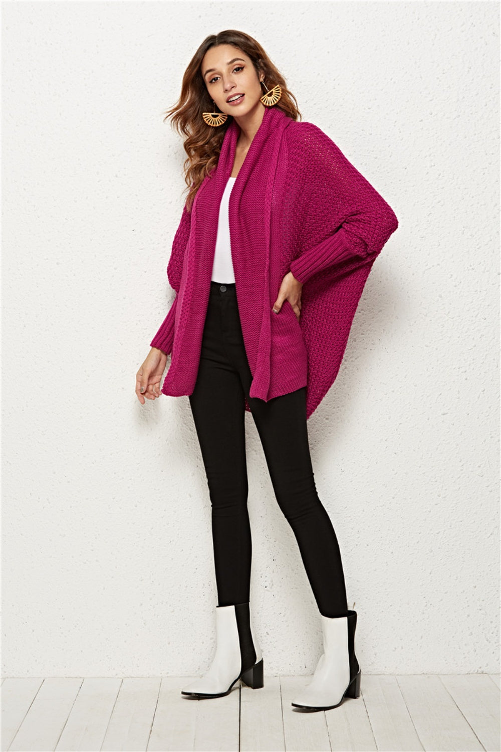 Open Front Batwing Sleeve Cardigan - Body By J'ne