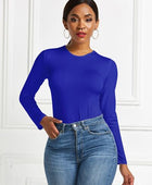 Round Neck Long Sleeve Bodysuit - Body By J'ne