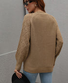 Rib-Knit Plunge Raglan Sleeve Cardigan - Body By J'ne