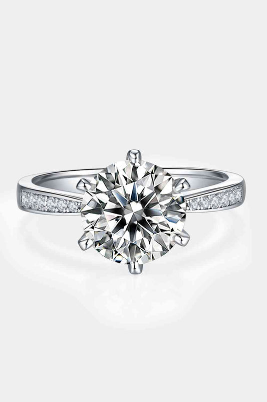 3 Carat Moissanite Side Stone Ring - Body By J'ne