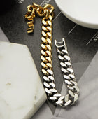 Two-Tone Chunky Chain Bracelet - Body By J'ne