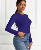 Round Neck Long Sleeve Bodysuit - Body By J'ne