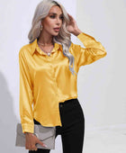 Collared Neck Buttoned Long Sleeve Shirt - Body By J'ne