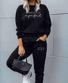 PERFECTLY IMPERFECT Graphic Sweatshirt and Sweatpants Set - Body By J'ne