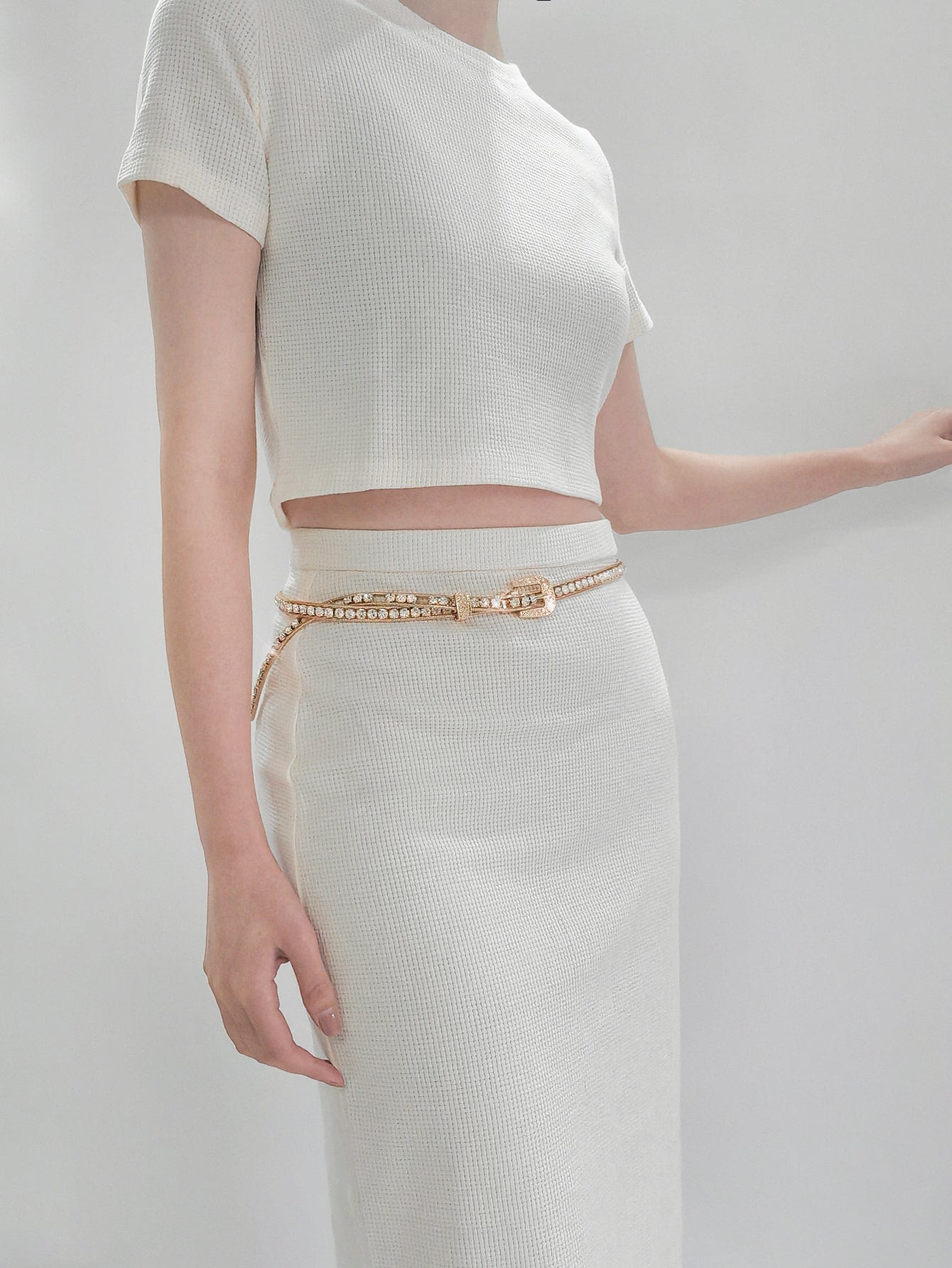 Rhinestone Metal Belt - Body By J'ne