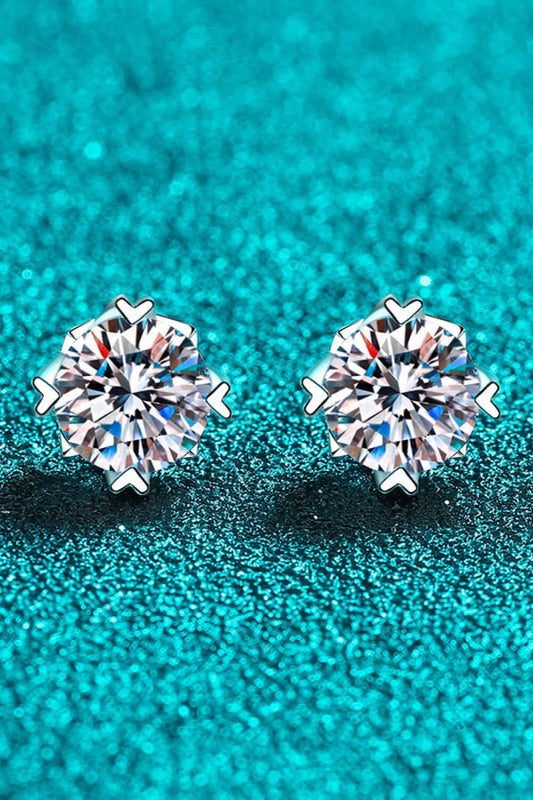 925 Sterling Silver 4 Carat Moissanite Stud Earrings - Body By J'ne