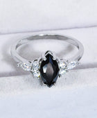 925 Sterling Silver Black Agate Ring - Body By J'ne