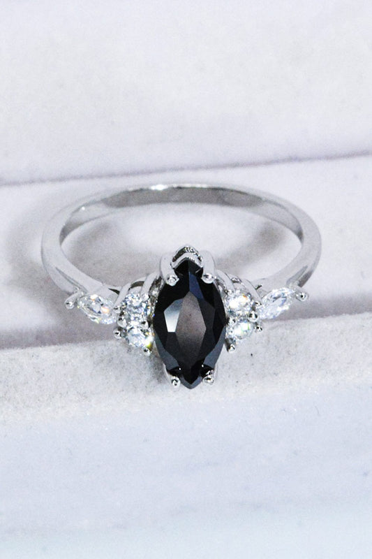 925 Sterling Silver Black Agate Ring - Body By J'ne