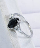 925 Sterling Silver Black Agate Ring - Body By J'ne