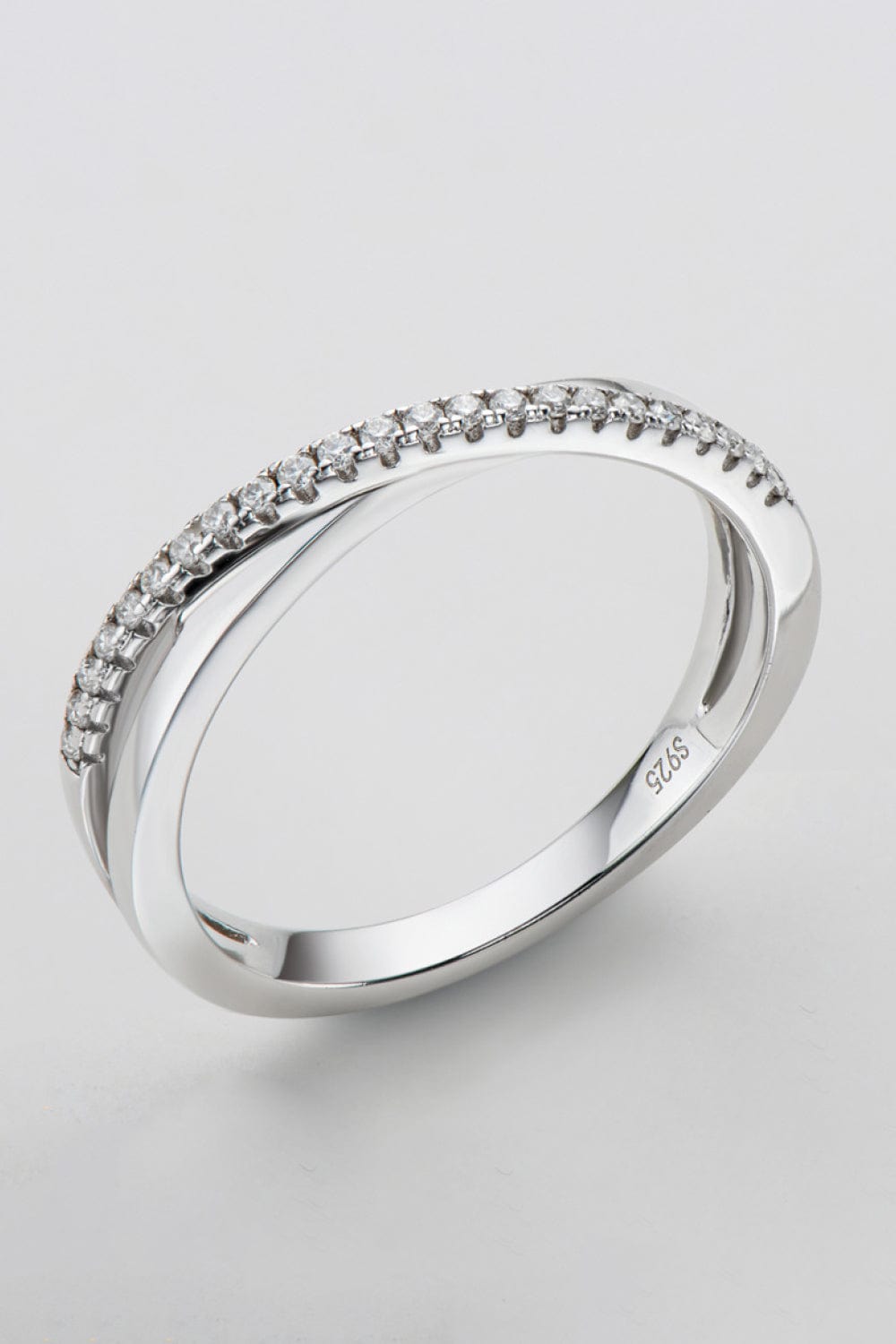 925 Sterling Silver Crisscross Moissanite Ring - Body By J'ne