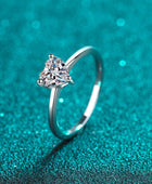 925 Sterling Silver Heart-Shaped Moissanite Solitaire Ring - Body By J'ne