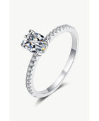 925 Sterling Silver Inlaid 1 Carat Moissanite Ring - Body By J'ne