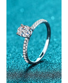 925 Sterling Silver Inlaid 1 Carat Moissanite Ring - Body By J'ne