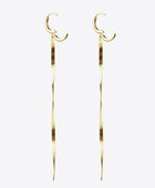 925 Sterling Silver Long Snake Chain Earrings - Body By J'ne