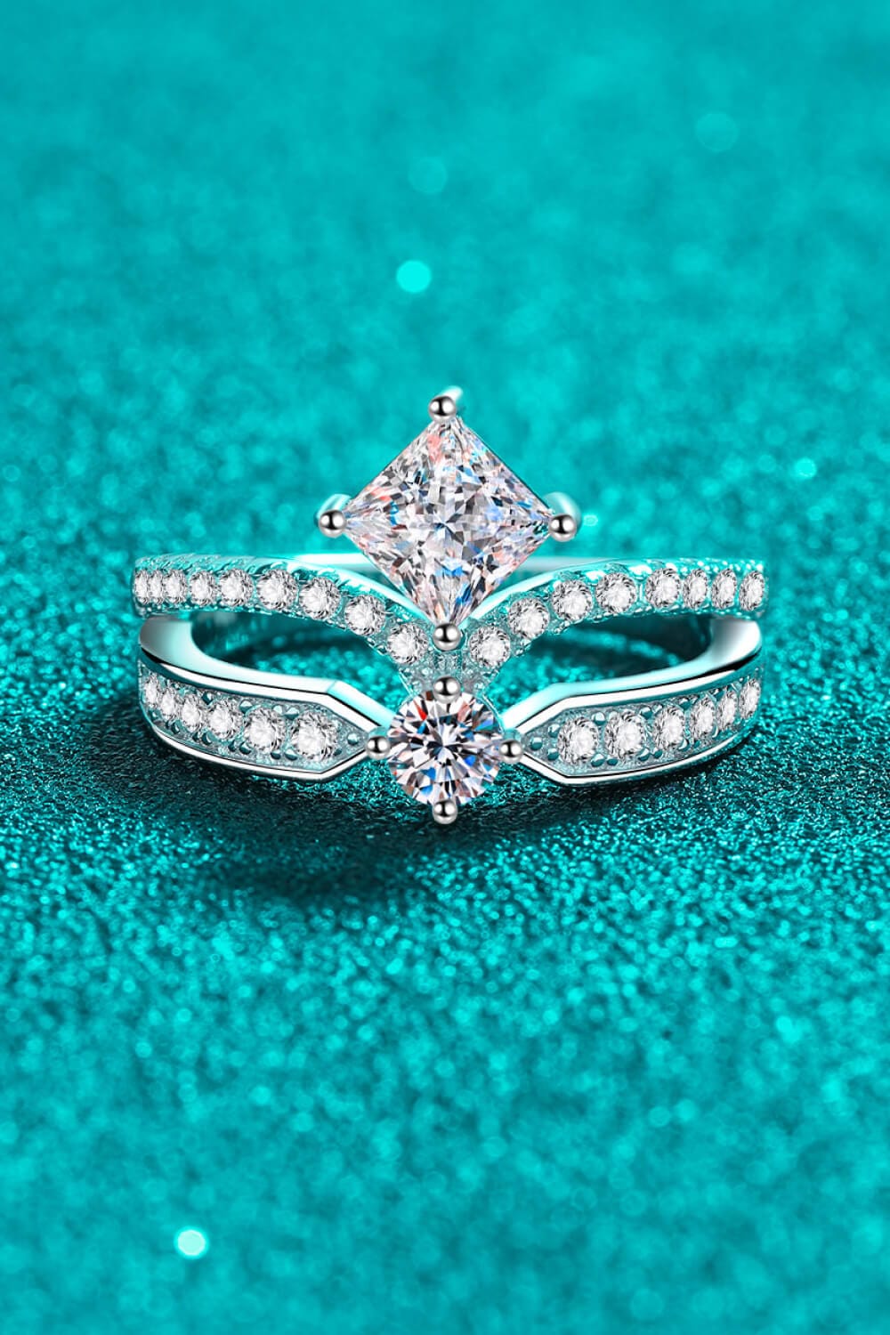 925 Sterling Silver Moissanite Crown Ring - Body By J'ne