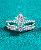 925 Sterling Silver Moissanite Crown Ring - Body By J'ne