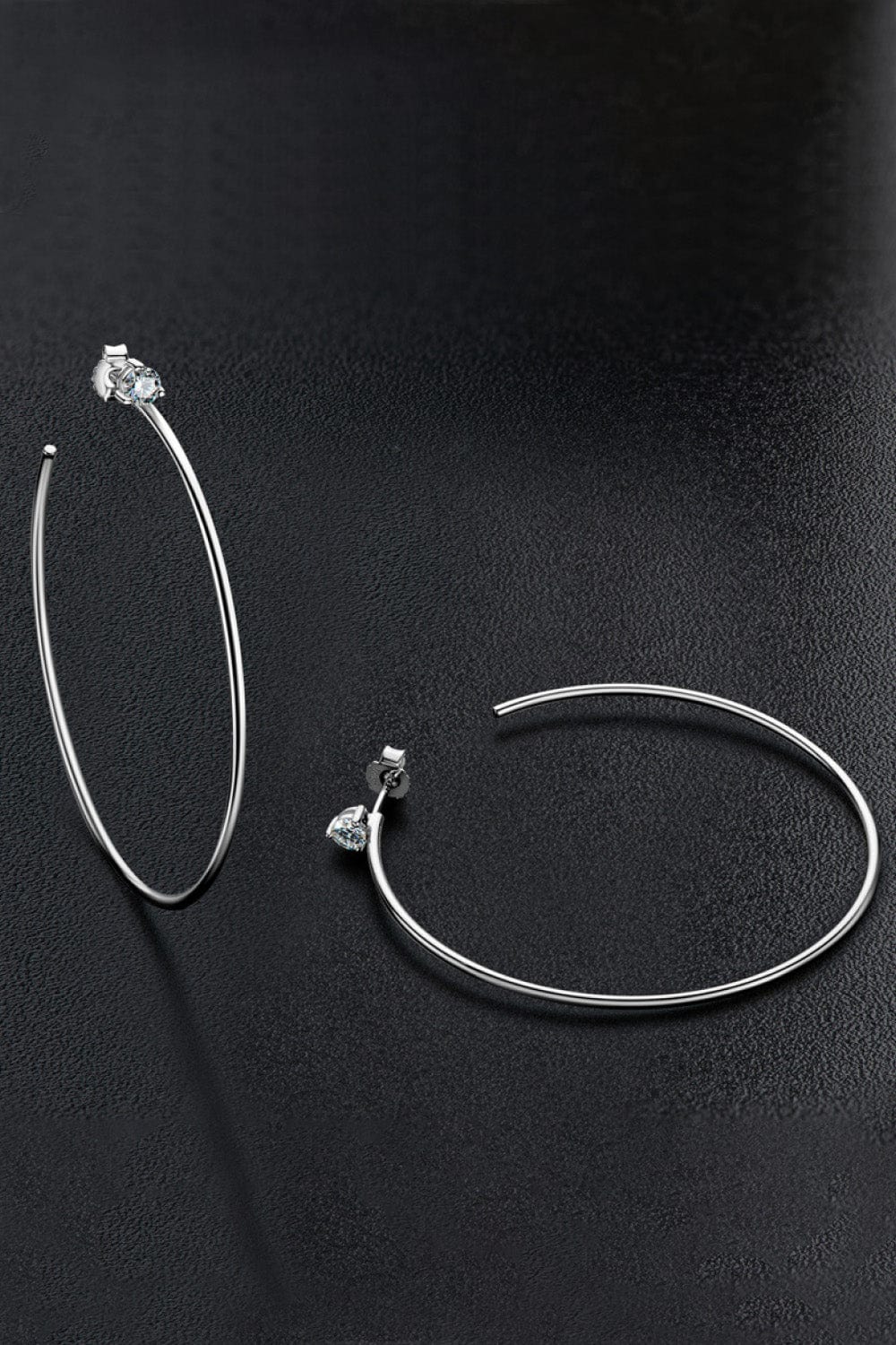 925 Sterling Silver Moissanite Hoop Earrings - Body By J'ne