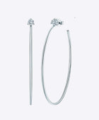 925 Sterling Silver Moissanite Hoop Earrings - Body By J'ne