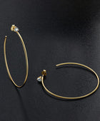 925 Sterling Silver Moissanite Hoop Earrings - Body By J'ne