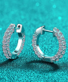 925 Sterling Silver Moissanite Huggie Earrings - Body By J'ne